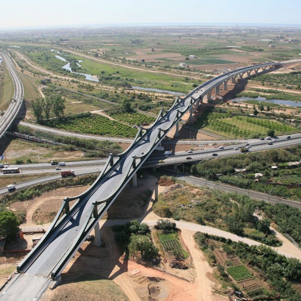 Sant Boi HSR Bridge over the  Llobregat River
